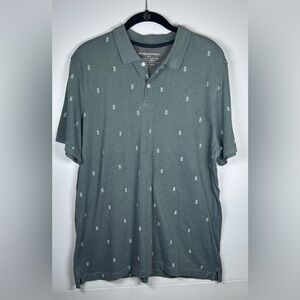 Banana Republic Sage Green Organic Cotton Polo Shirt for Men. Size Large.